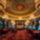 Elegant casino lobby in Atlantic City