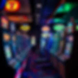 Colorful array of slot machines