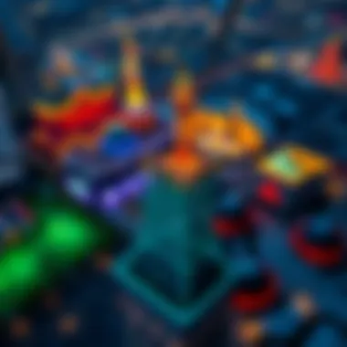 Aerial Perspective of SlotZilla Aerial view of SlotZilla zip-line attraction in Las Vegas