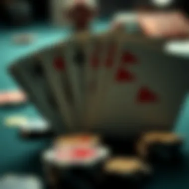 Card Strategies in Blackjack Close-up of cards representing different blackjack strategies