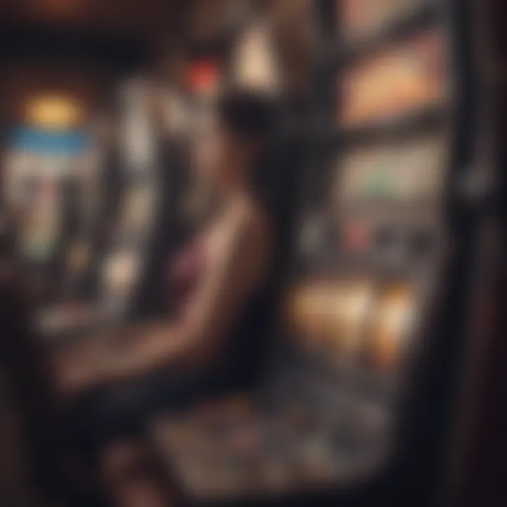 A player focused on their slot machine strategy