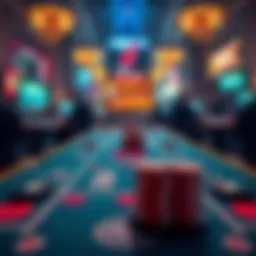 Virtual gaming table setup for street craps