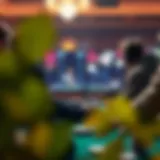 Intense online poker gameplay showcasing strategic decisions