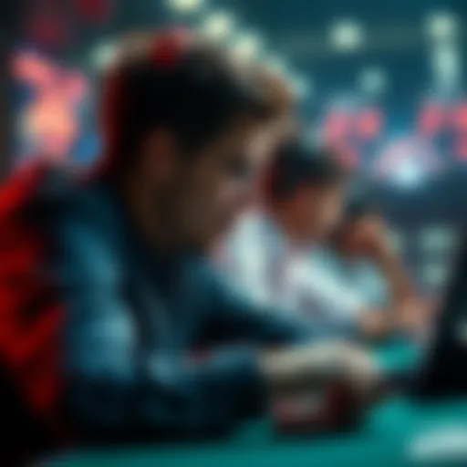 Abstract representation of illegal betting dynamics