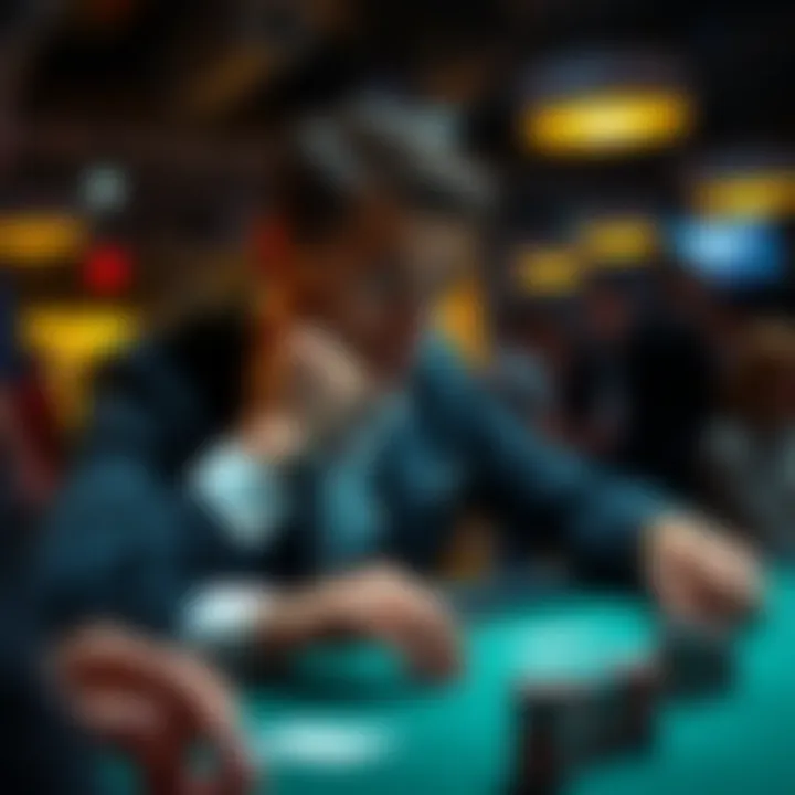 A strategic player contemplating their next move at a poker table