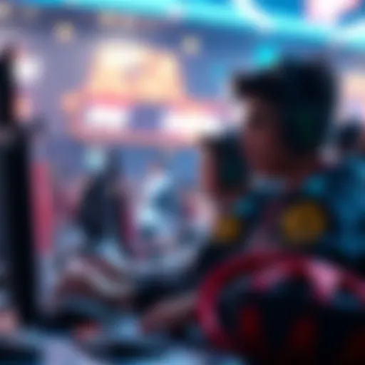 Dynamic Esports Match A vibrant esports competition showcasing players in action