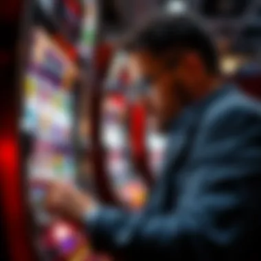 Strategizing for Success A strategic player analyzing a vault slot machine