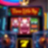 Artistic representation of the Three Little Pigs slot machine interface showcasing vibrant graphics