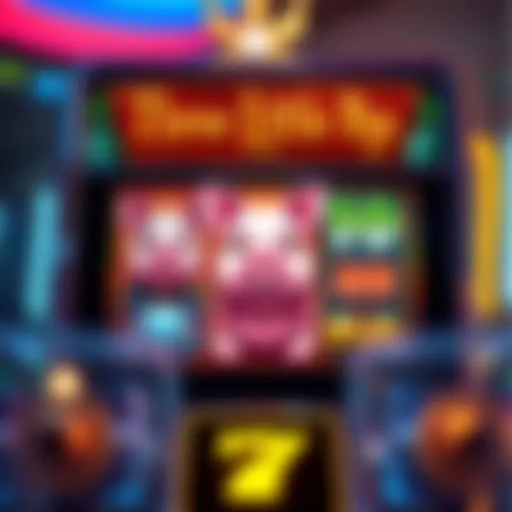 Three Little Pigs Slot Machine Interface Artistic representation of the Three Little Pigs slot machine interface showcasing vibrant graphics