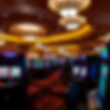 Luxurious gaming floor filled with slot machines and table games
