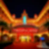 The grand entrance of Tropicana Casino Hotel showcasing its vibrant architecture