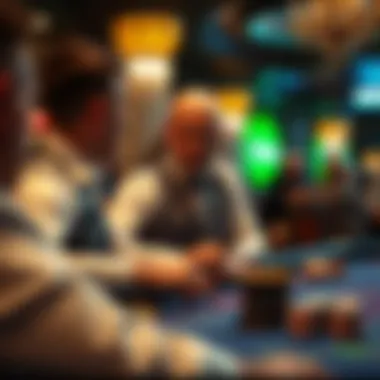 Player engaging with the dealer at the craps table