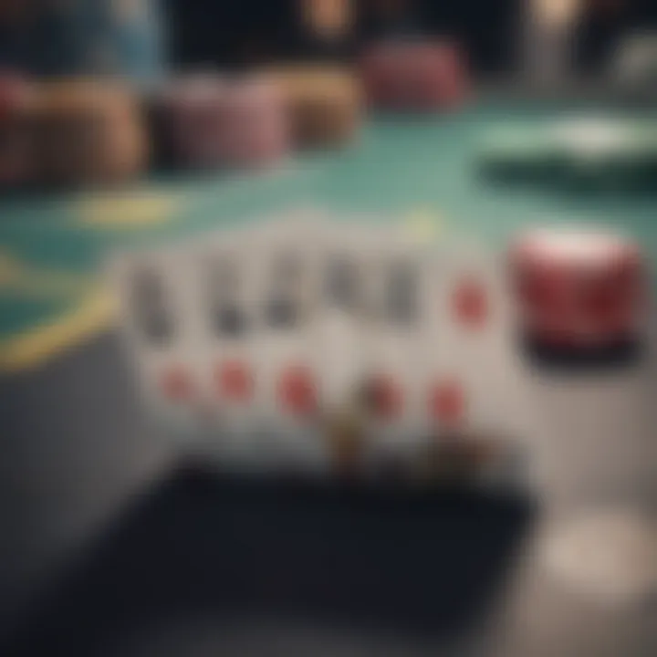 A thrilling scene from a blackjack table