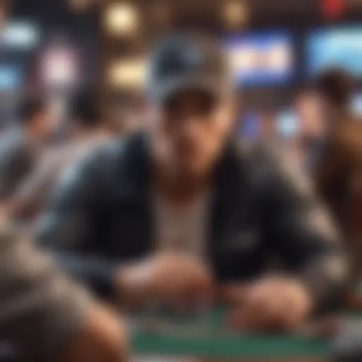 A player engrossed in a live Texas Hold'em game