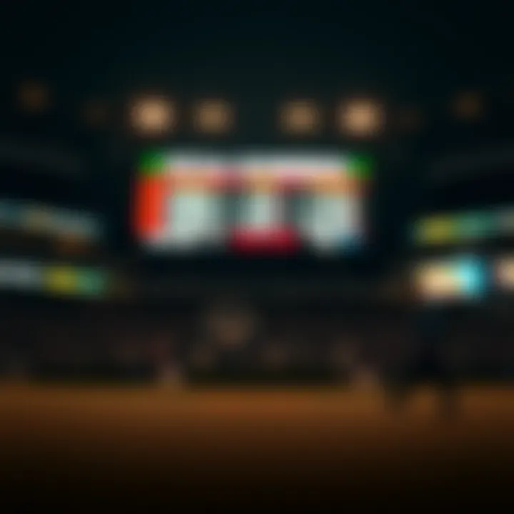 NCAA betting lines visual representation