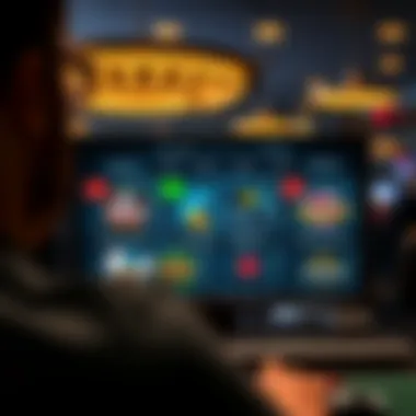 A digital interface showcasing popular online betting platforms