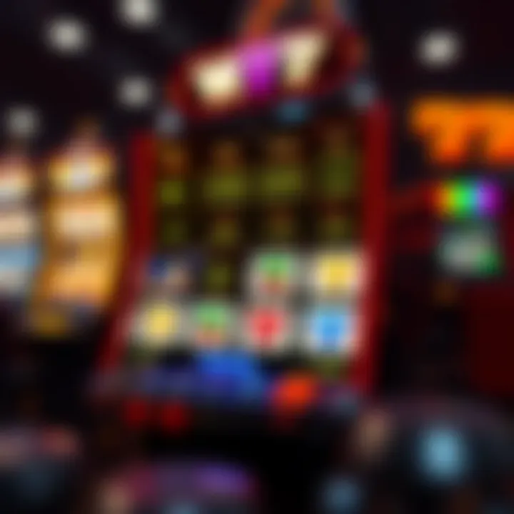 Digital Metrics of Slot Machine Probabilities Illustration of a slot machine displaying digital probability metrics