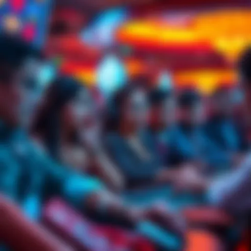 Diverse group of casino patrons enjoying the gaming experience