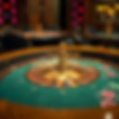 Visual representation of various betting options available on the roulette table