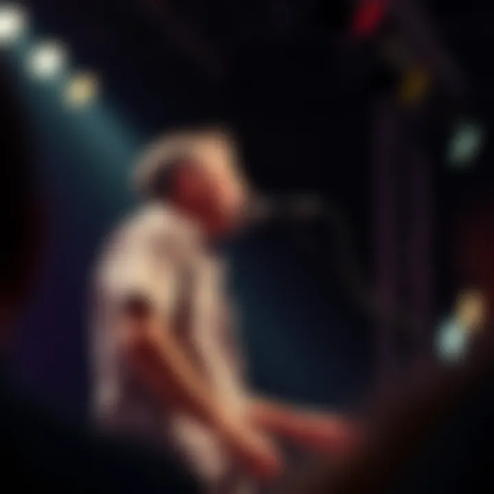 Highlighted Artist in Action on Stage Featured artist performing