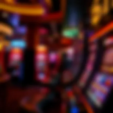 Casino atmosphere highlighting slot machine excitement