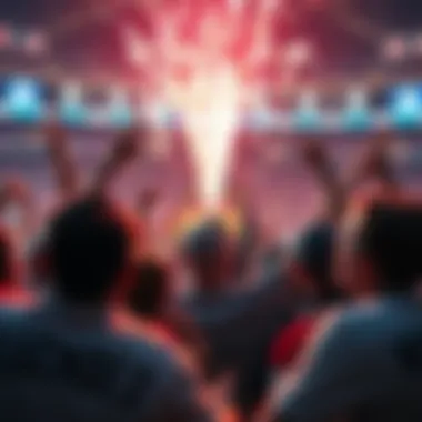 Fans celebrating a World Series victory in a stadium