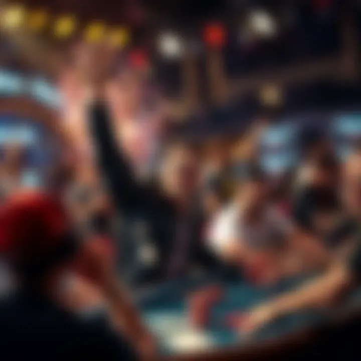 Celebration of a winning moment